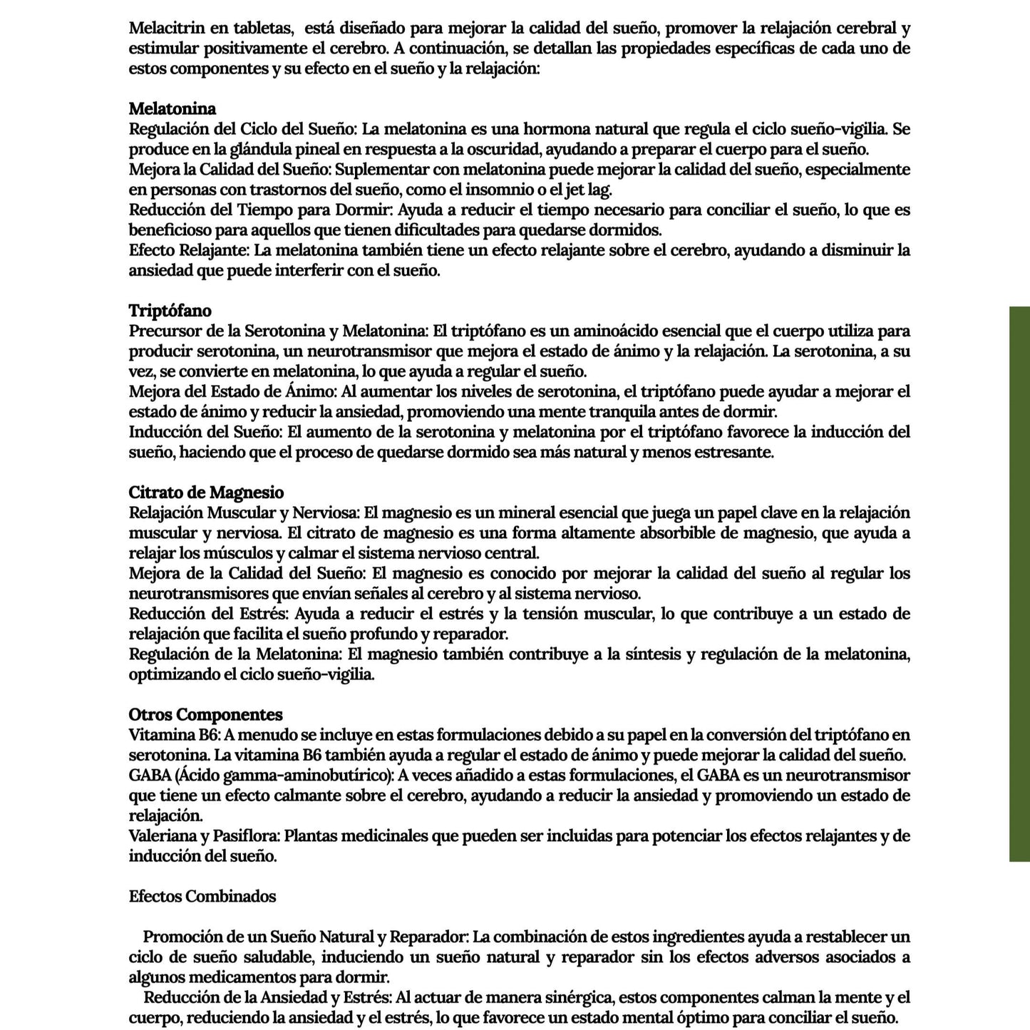 Melacitrin - Tabletas para Mejorar el Sueño y Promover la Relajación Cerebral