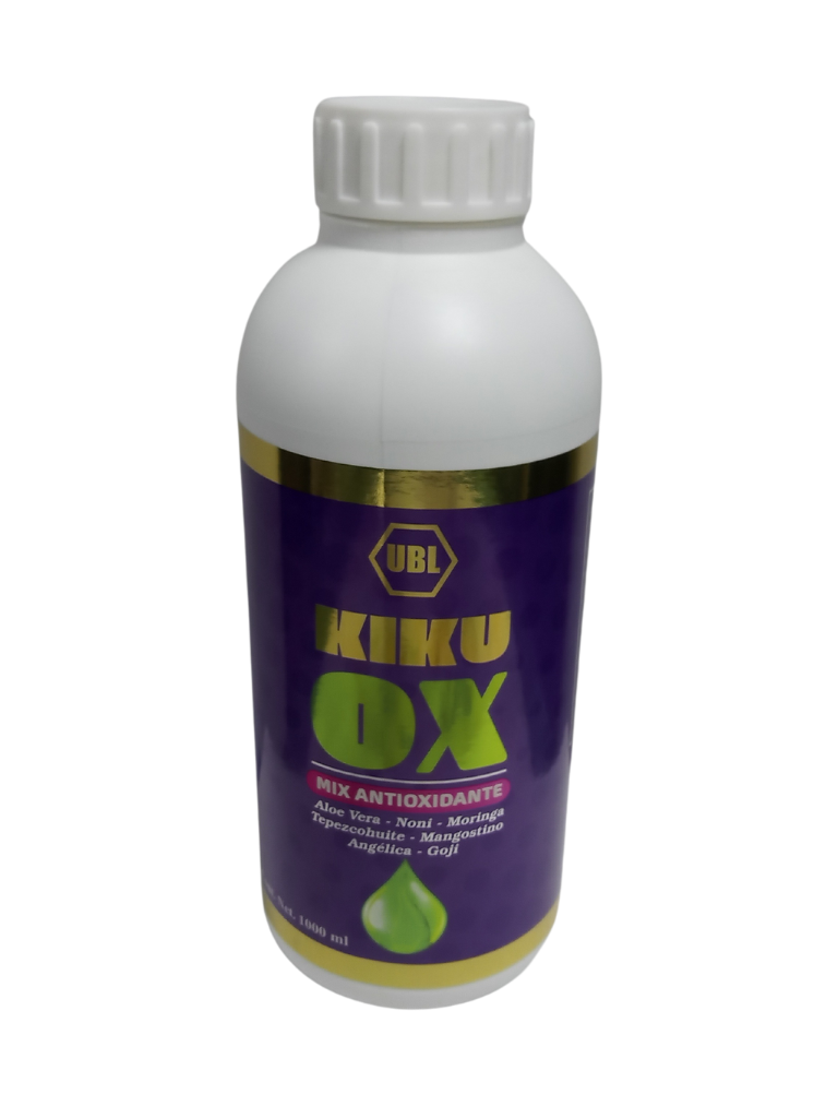 Mix Antioxidante KIKU OX - Aloe Vera, Noni, Moringa, Tepezcohuite, Mangostino, Angélica y Goji