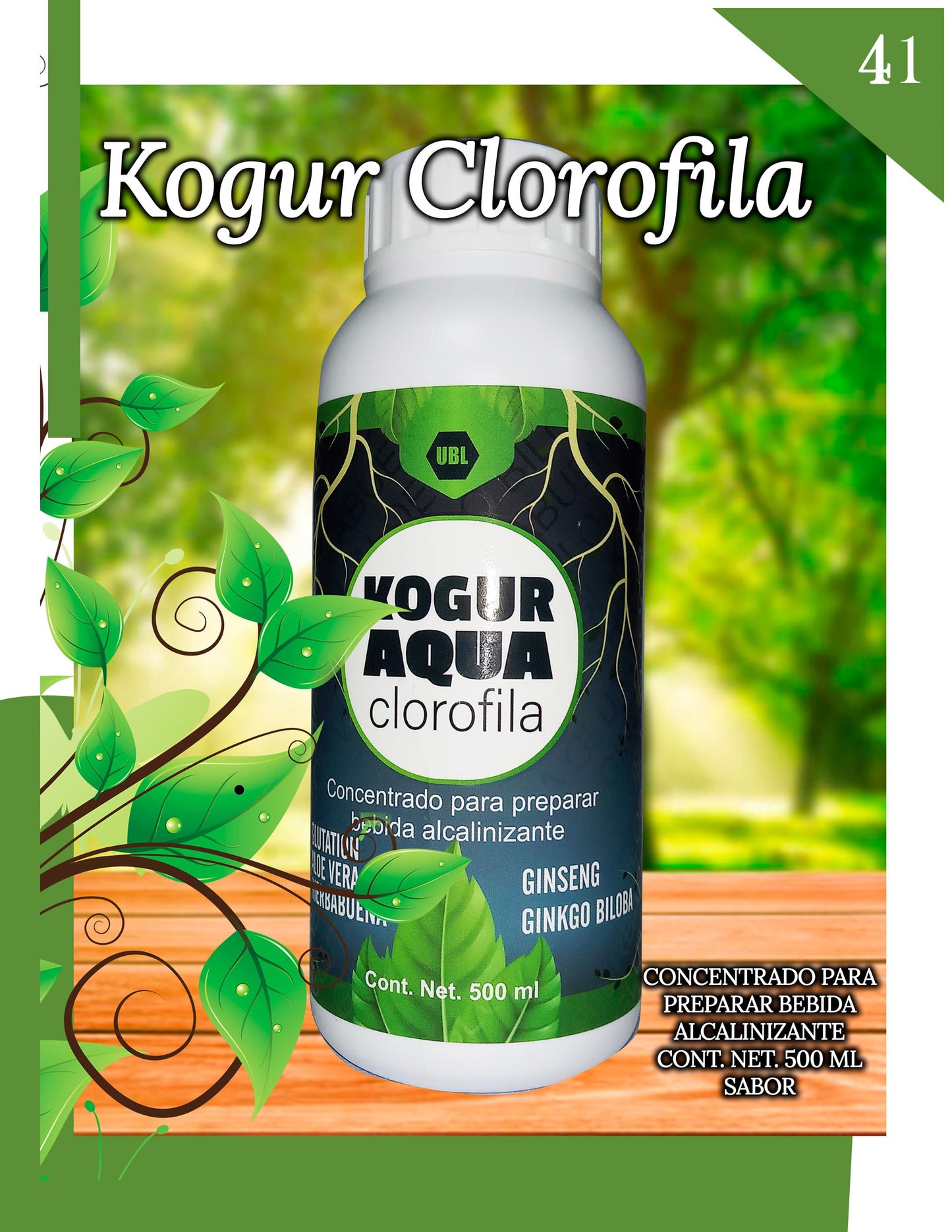 KOGUR AQUA - Clorofila + Ginseng + Menta