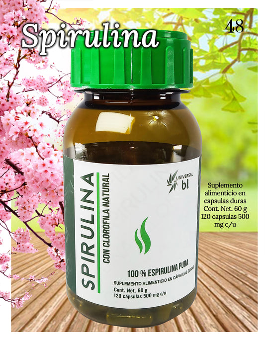 100% Espirulina Pura con Clorofila