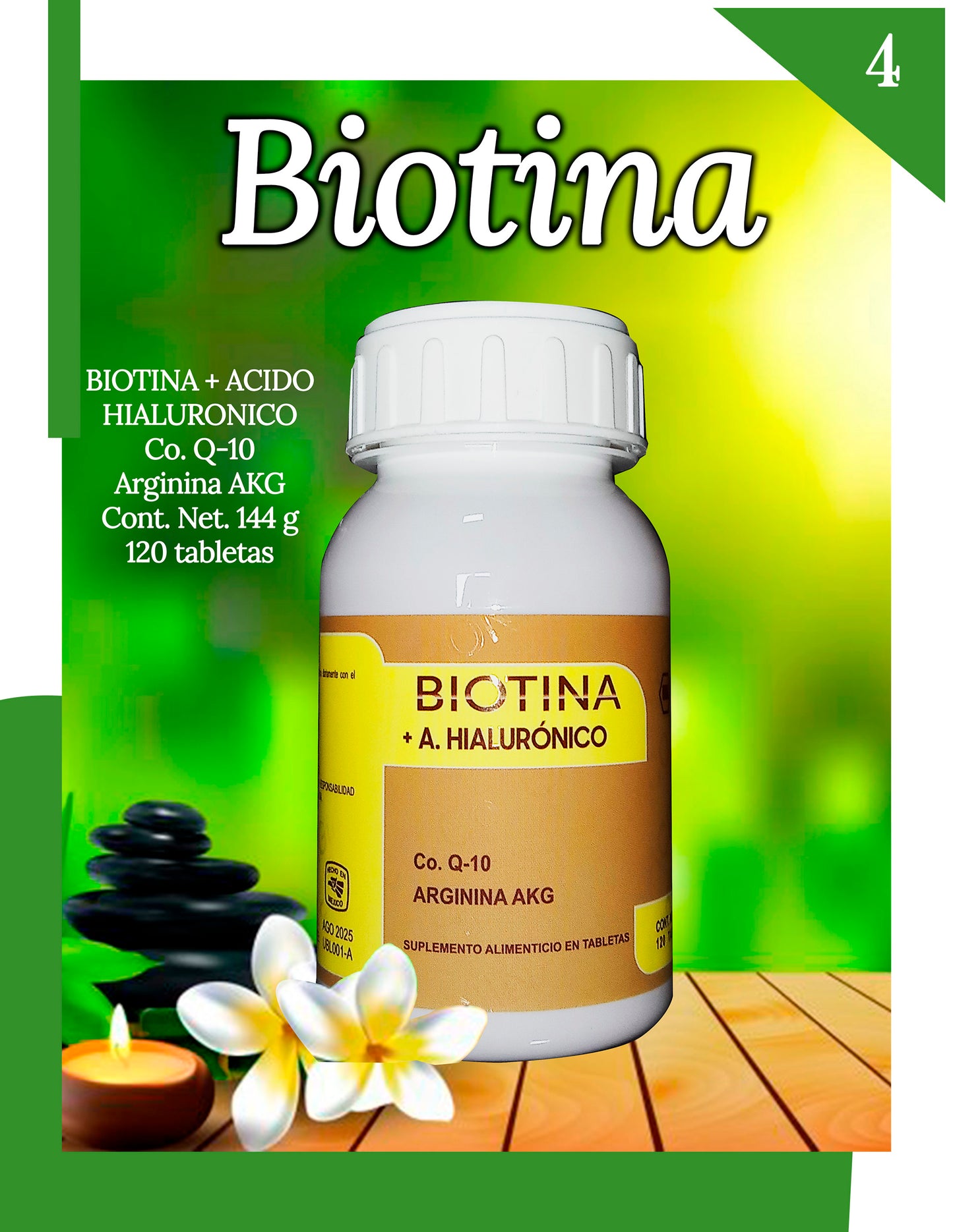 BIOTINA + Á. HIALURÓNICO + Coenzima Q-10 y Vitaminas B