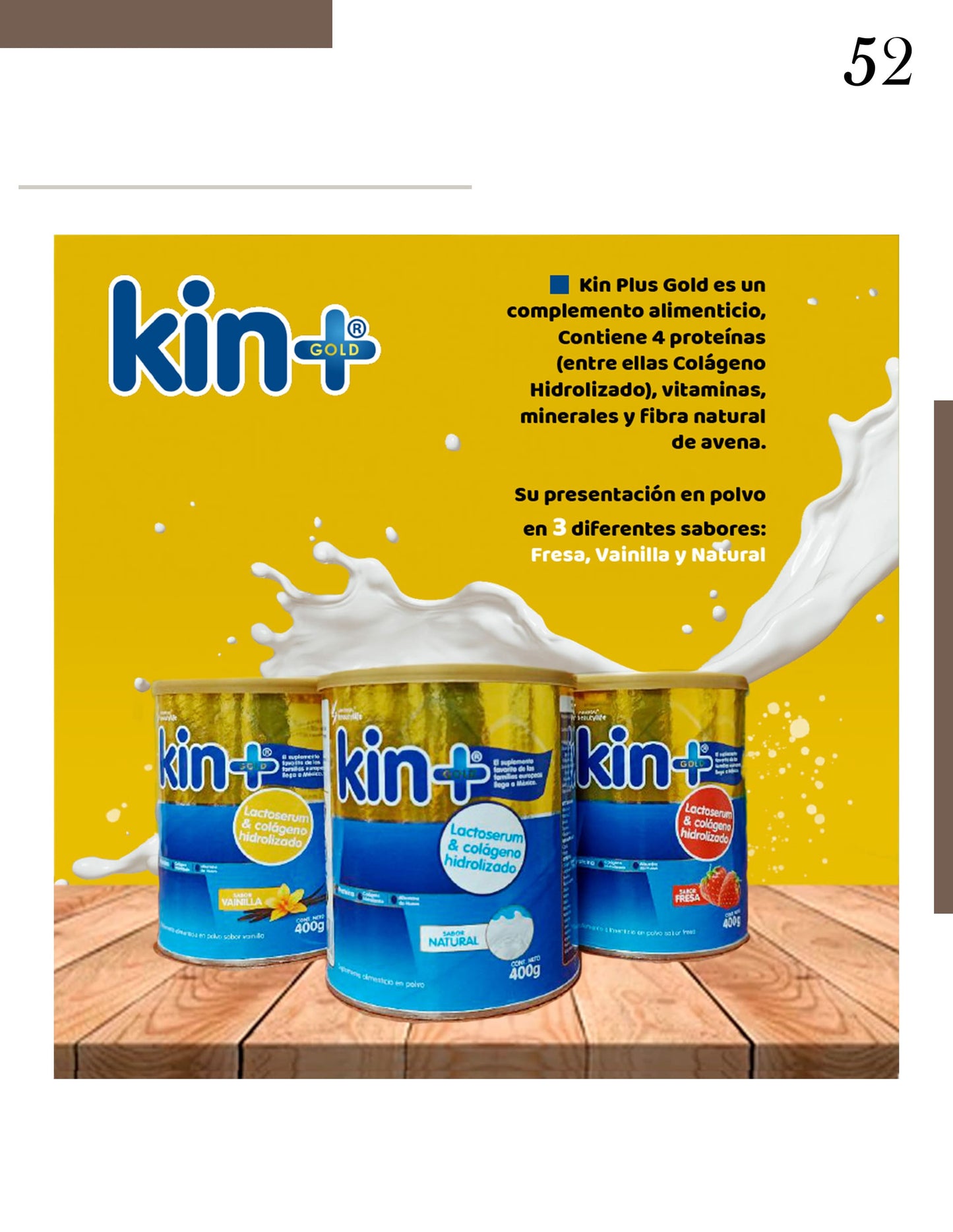 KIN+ Natural - Suplemento de Suero de Leche "Whey Protein" y Colágeno Hidrolizado