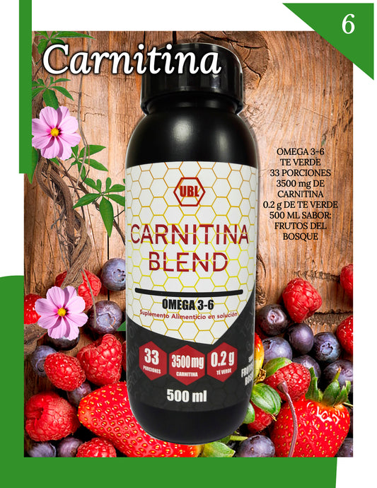 CARNITINA BLEND L-Carnitina con Extracto de Té Verde + omega 3 y 6