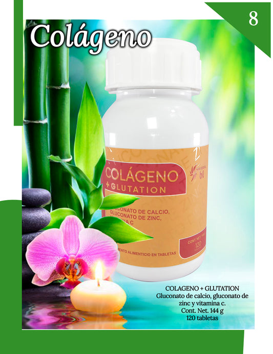 COLÁGENO + GLUTATIÓN + Gluconato de Calcio, Gluconato de Zinc, y Vitamina C