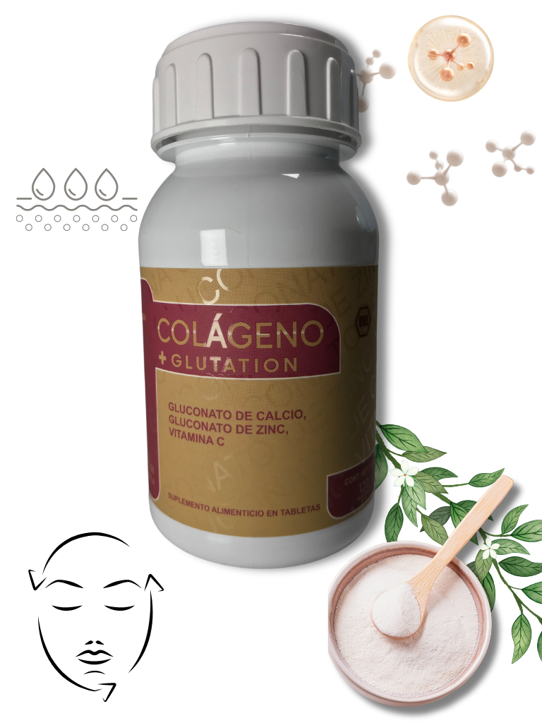 COLÁGENO + GLUTATIÓN + Gluconato de Calcio, Gluconato de Zinc, y Vitamina C