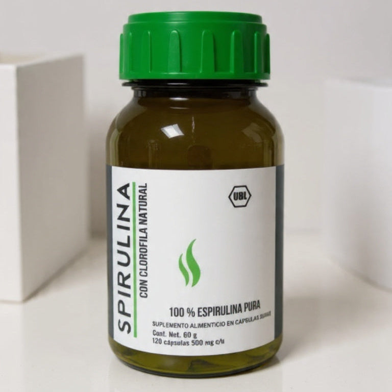 100% Espirulina Pura con Clorofila